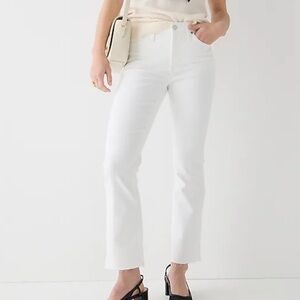 J crew tall 9” Demi boot crop jeans white wash